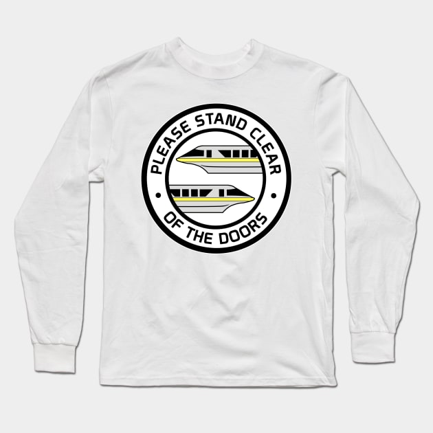 MonorailStandClearYellow Long Sleeve T-Shirt by WdwRetro